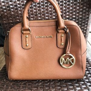 Michael Kors cognac bowler bag purse